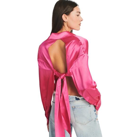 SER.O.YA Mel Top in Hot Pink NWT Size Medium - Picture 3 of 3